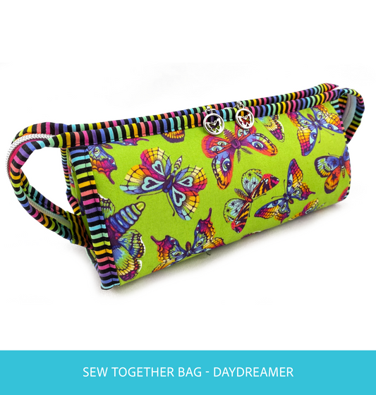 Sew Together Bag - handmade organizer bag in Tula Pink Daydreamer