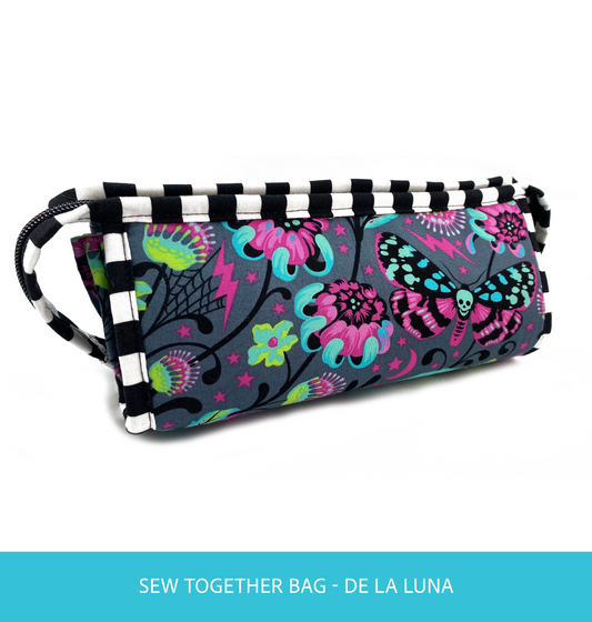 Sew Together Bag - handmade organizer bag in Tula Pink De La Luna