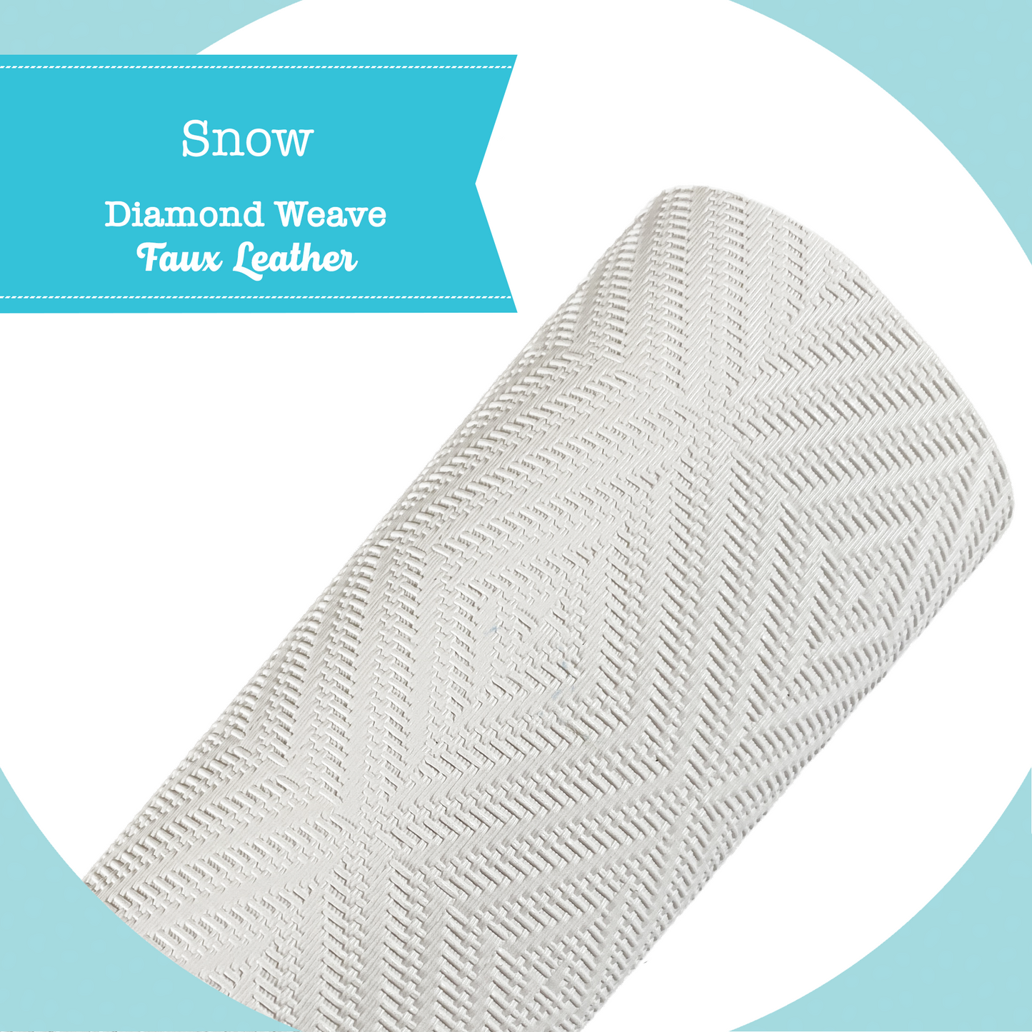 DIAMOND WEAVE Faux Leather - Snow