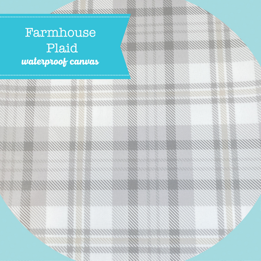Printed Waterproof Canvas - Farmhouse Plaid