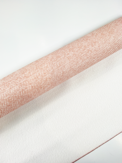 HERRINGBONE TWEED Faux Leather - Rose