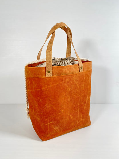 Knitting Project Tote (Small size) : Fall Rainbow