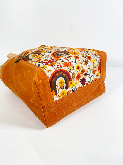 Knitting Project Tote (Small size) : Fall Rainbow