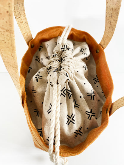 Knitting Project Tote (Small size) : Fall Rainbow