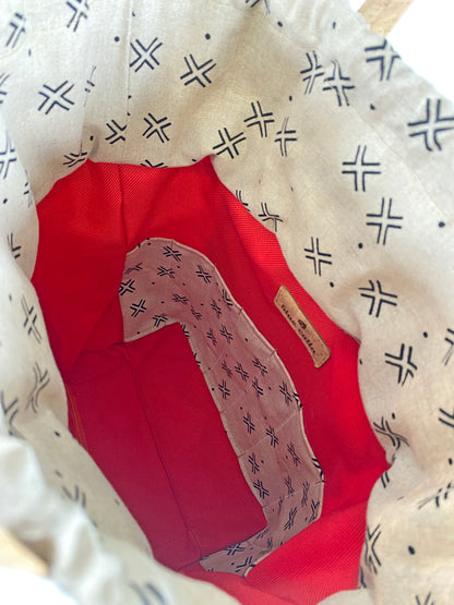 Knitting Project Tote (Small size) : Fall Rainbow