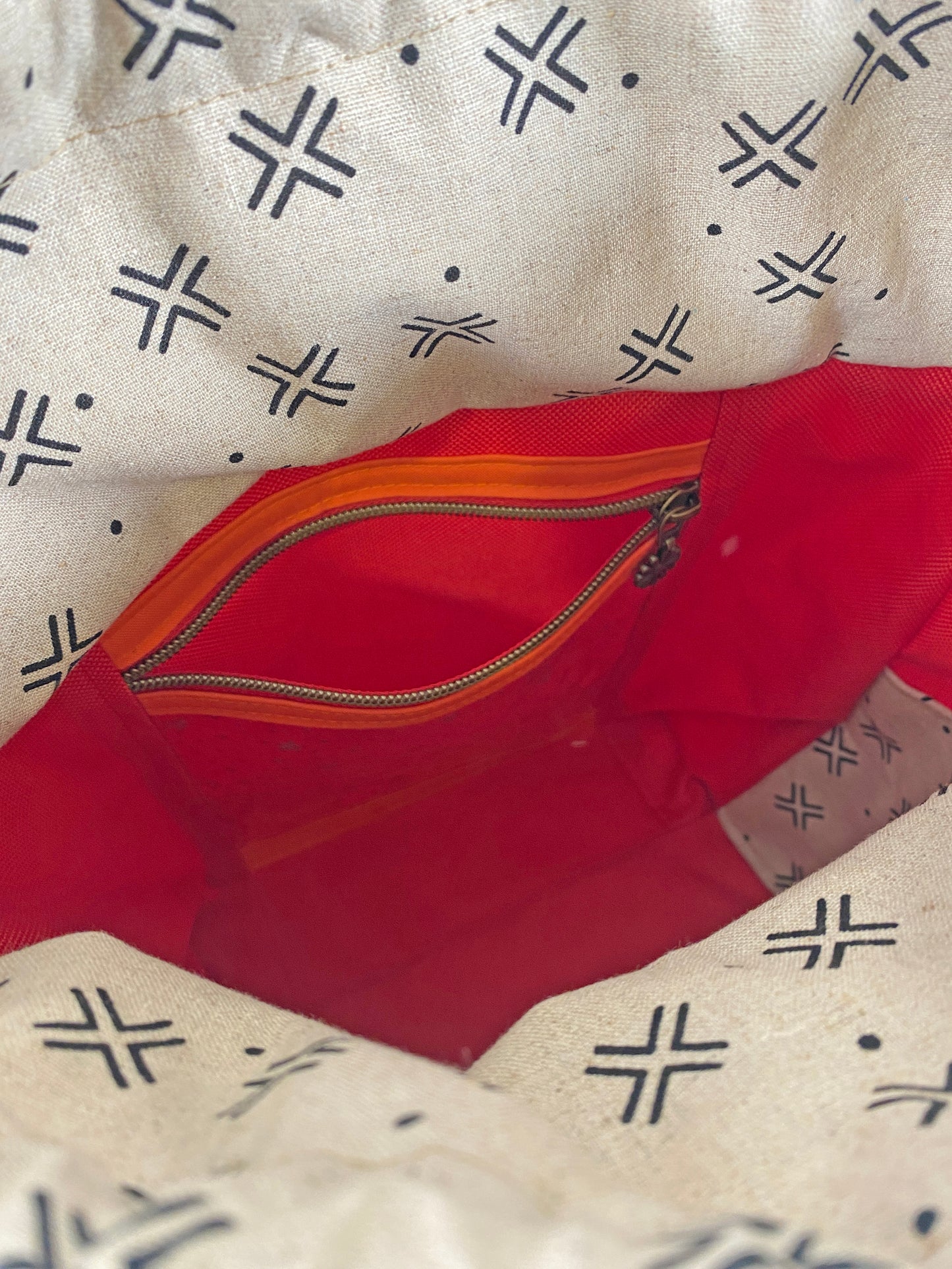 Knitting Project Tote (Small size) : Fall Rainbow