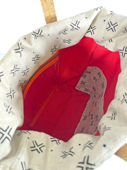 Knitting Project Tote (Small size) : Fall Rainbow