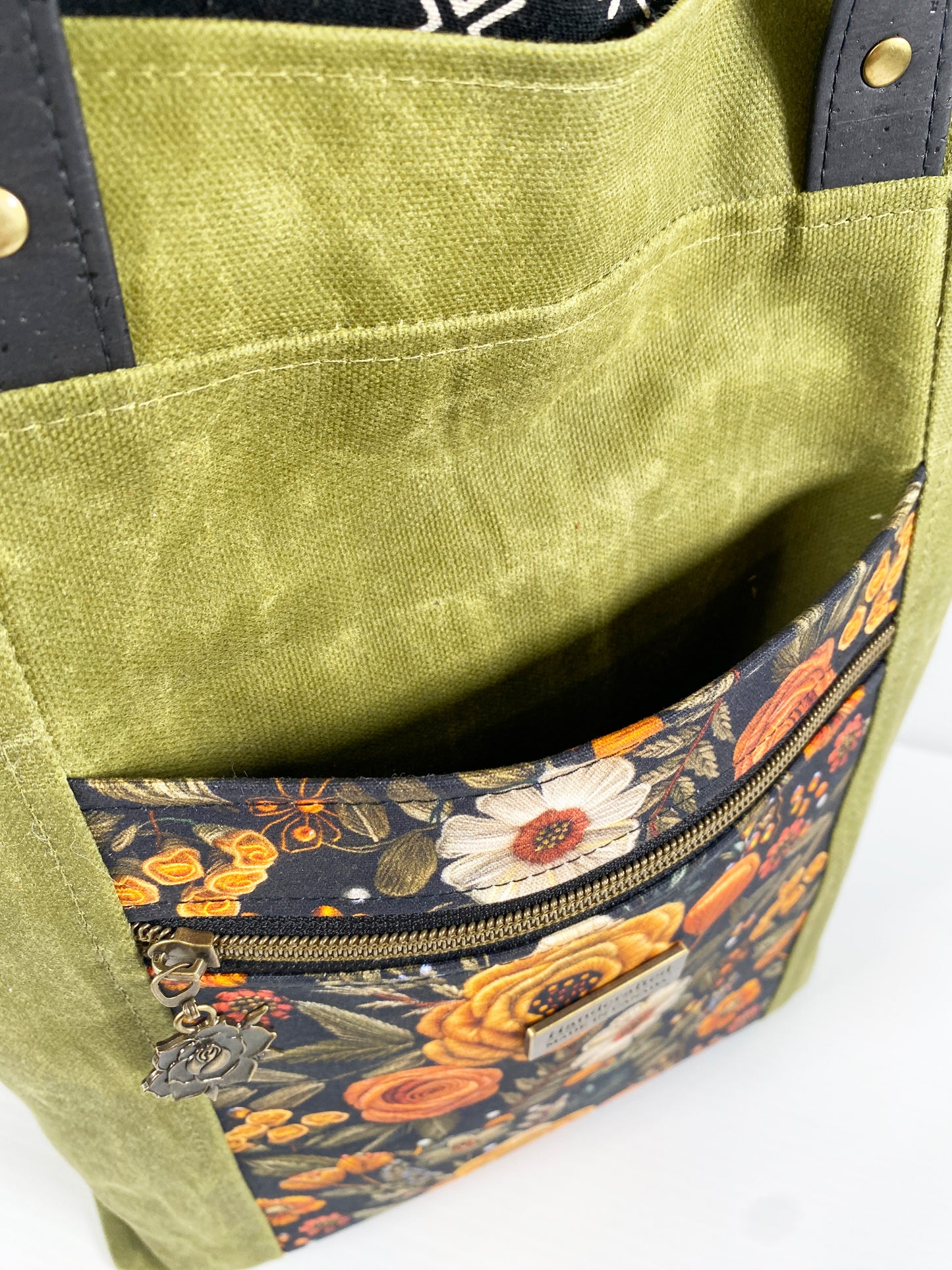 Knitting Project Tote (Large size) : Felt Floral