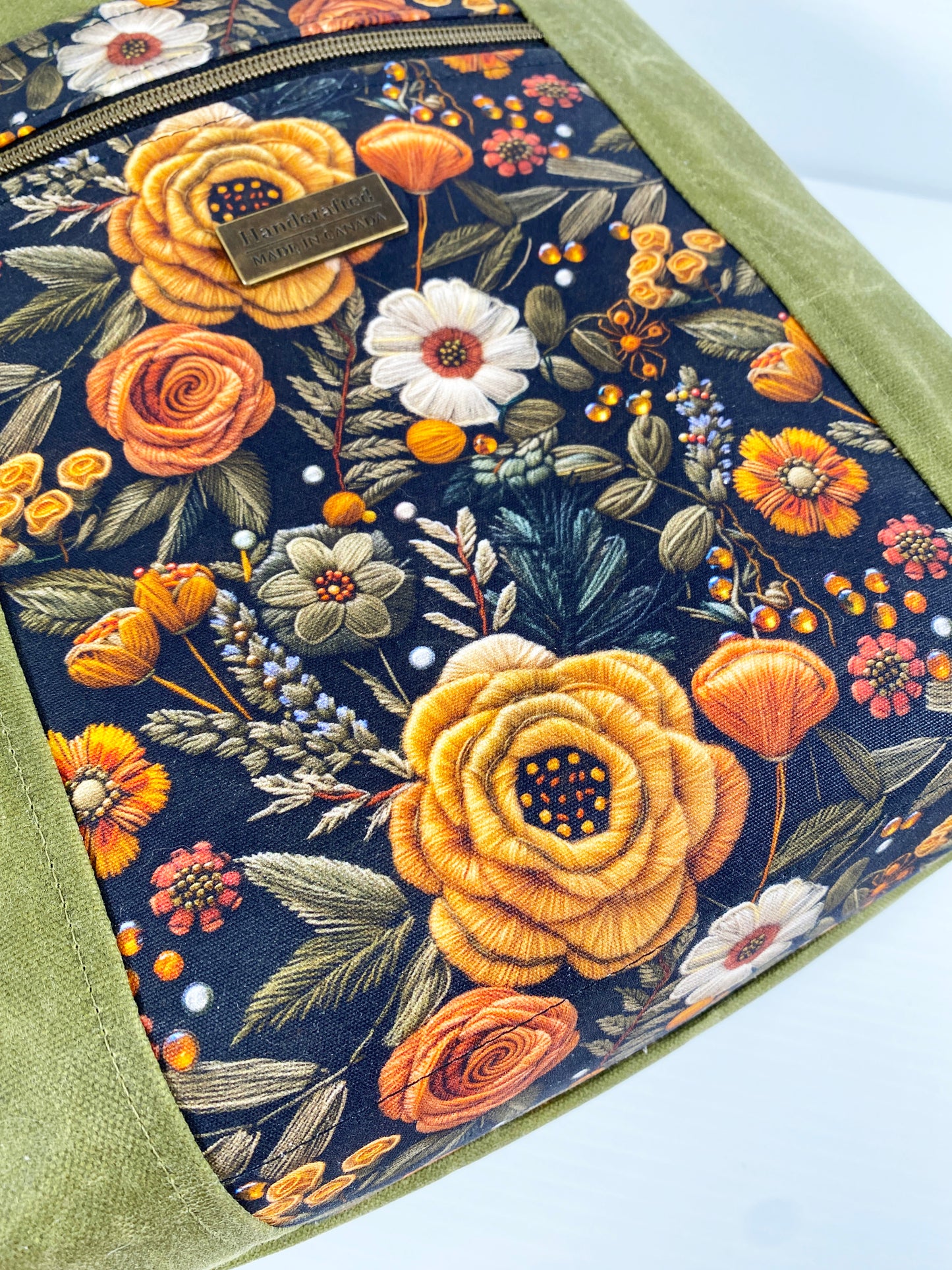 Knitting Project Tote (Large size) : Felt Floral