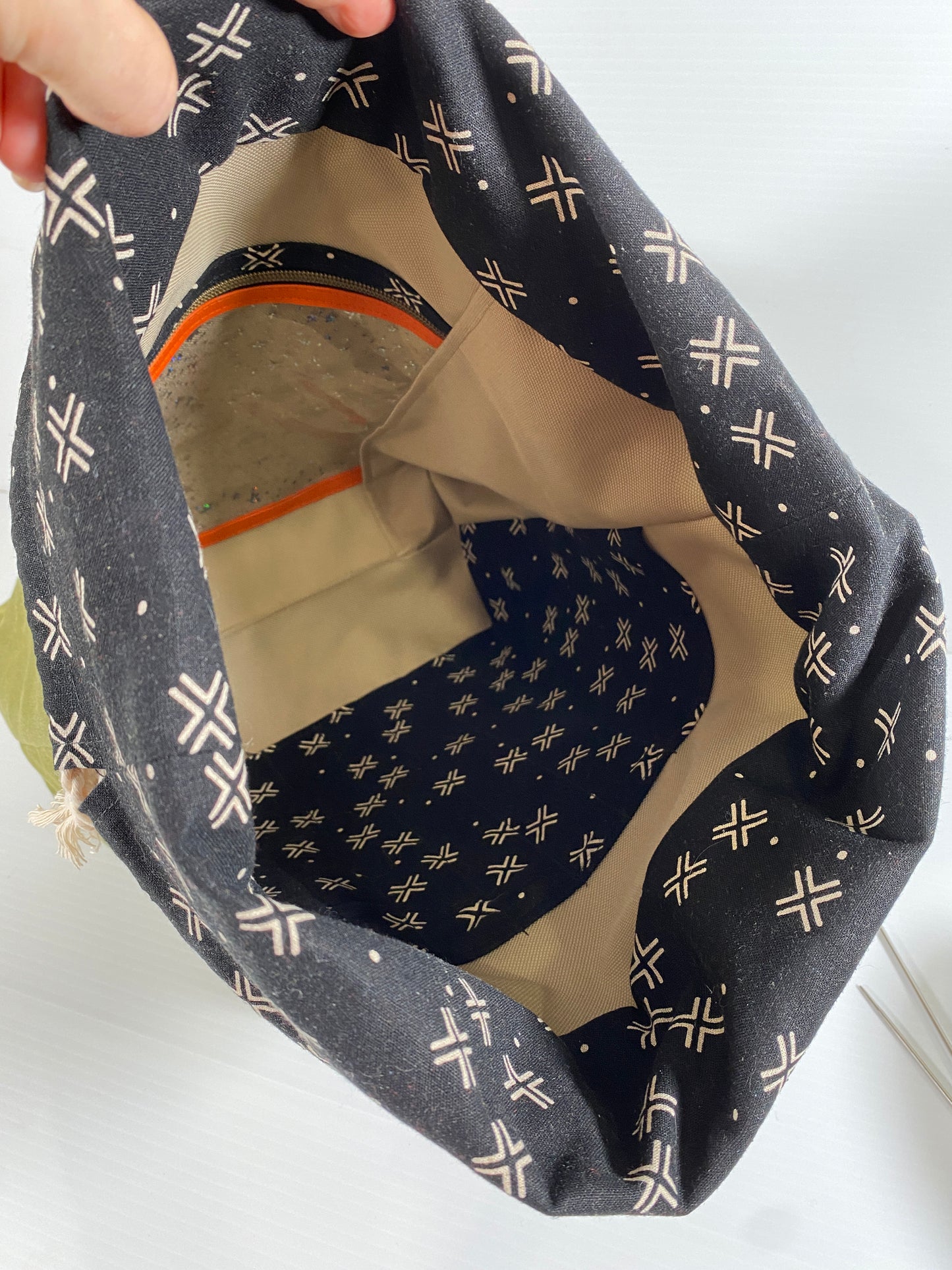 Knitting Project Tote (Large size) : Felt Floral