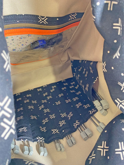 Knitting Project Tote (Large size) : Felt Floral