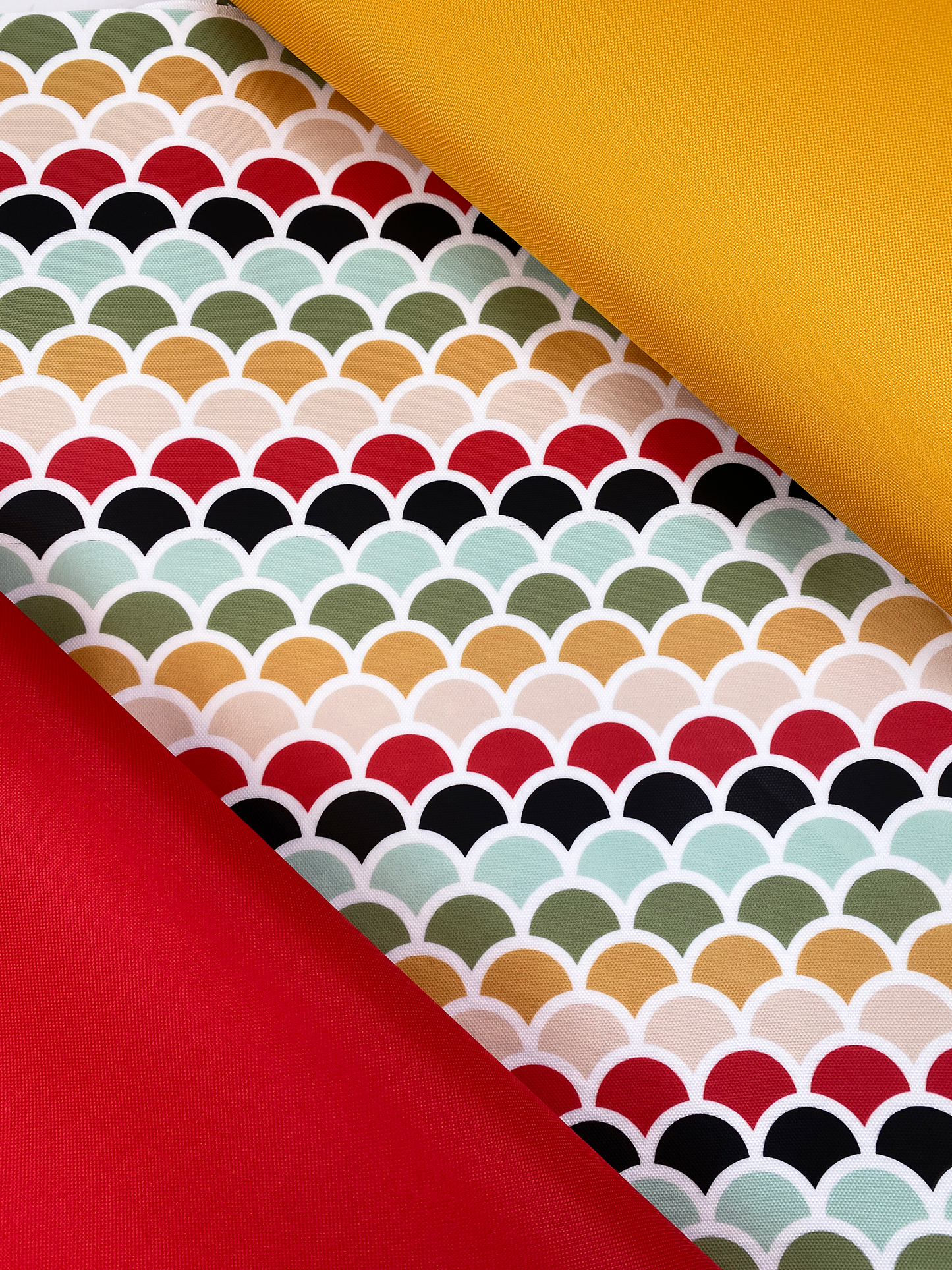 Printed Waterproof Canvas - Jewel Tone Scales