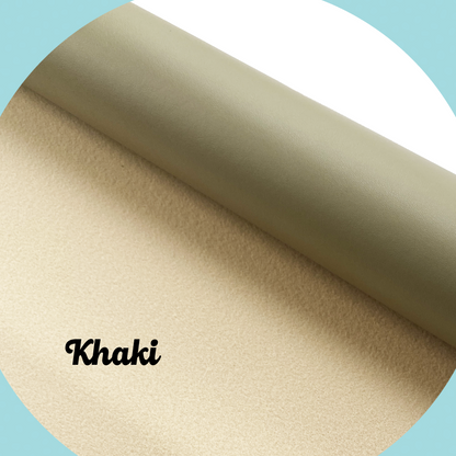 SOLID Faux Leather - Khaki