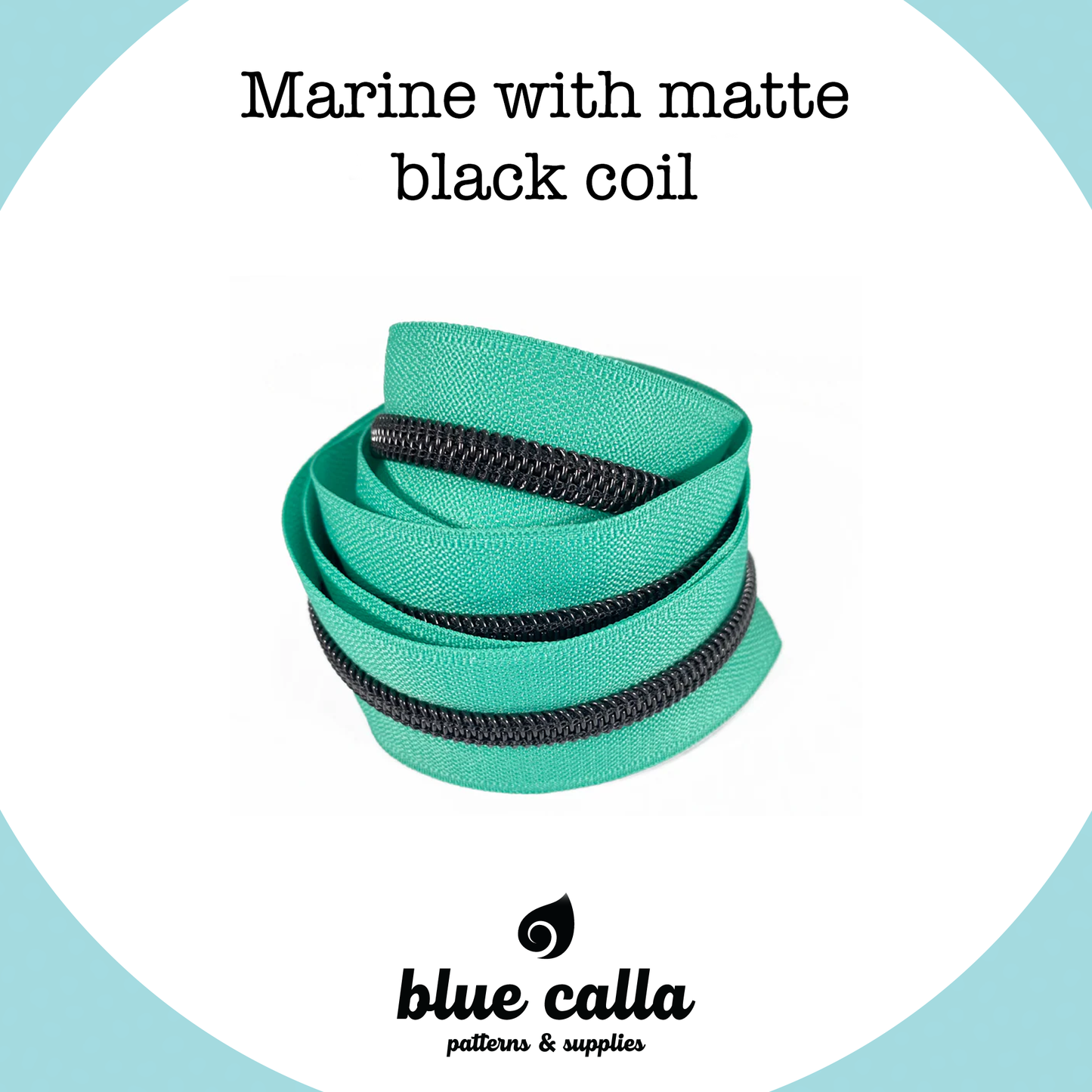 MATTE BLACK COIL - Marine - #5 Nylon Coil Zipper