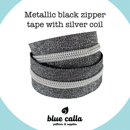 #5 Metallic Nylon Coil Zipper tape - Limited Edition Metallic Zipper Tape Bundle