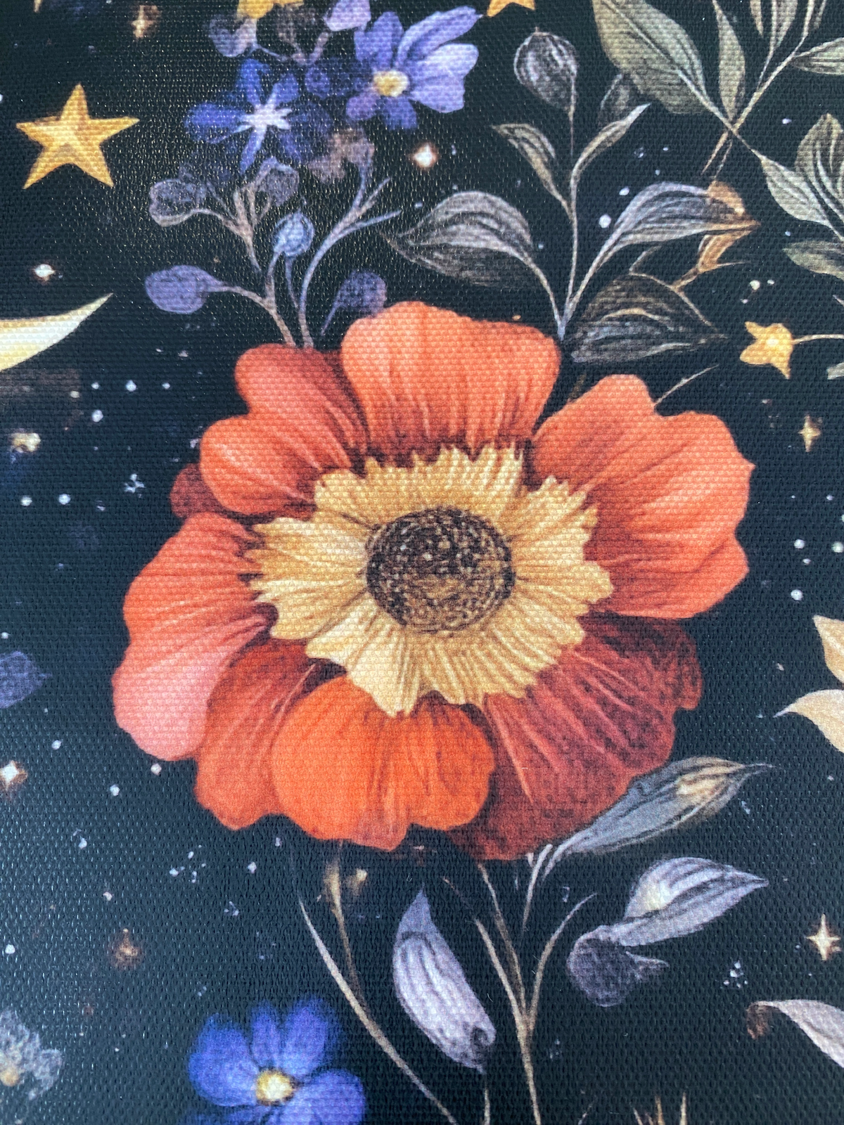 Printed Waterproof Canvas - Midnight Blooms