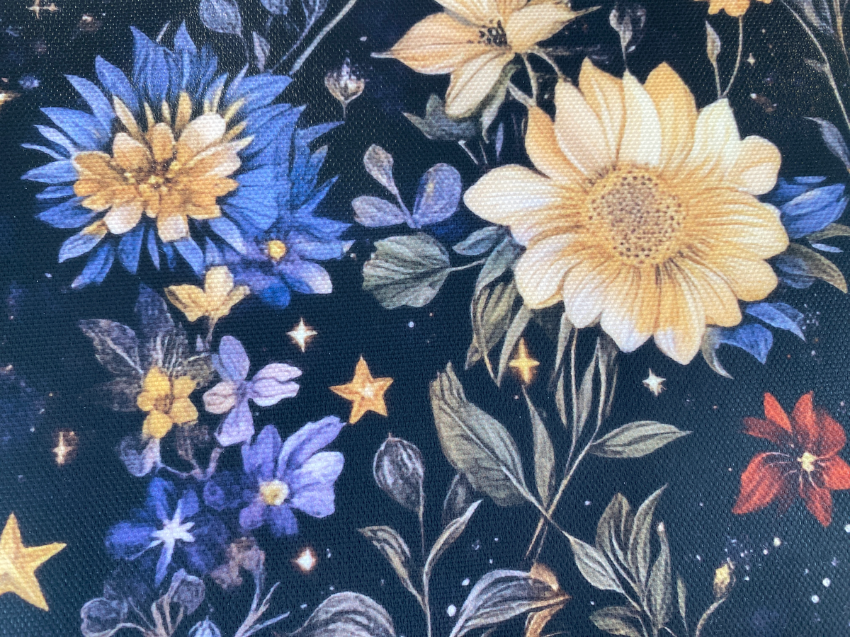 Printed Waterproof Canvas - Midnight Blooms