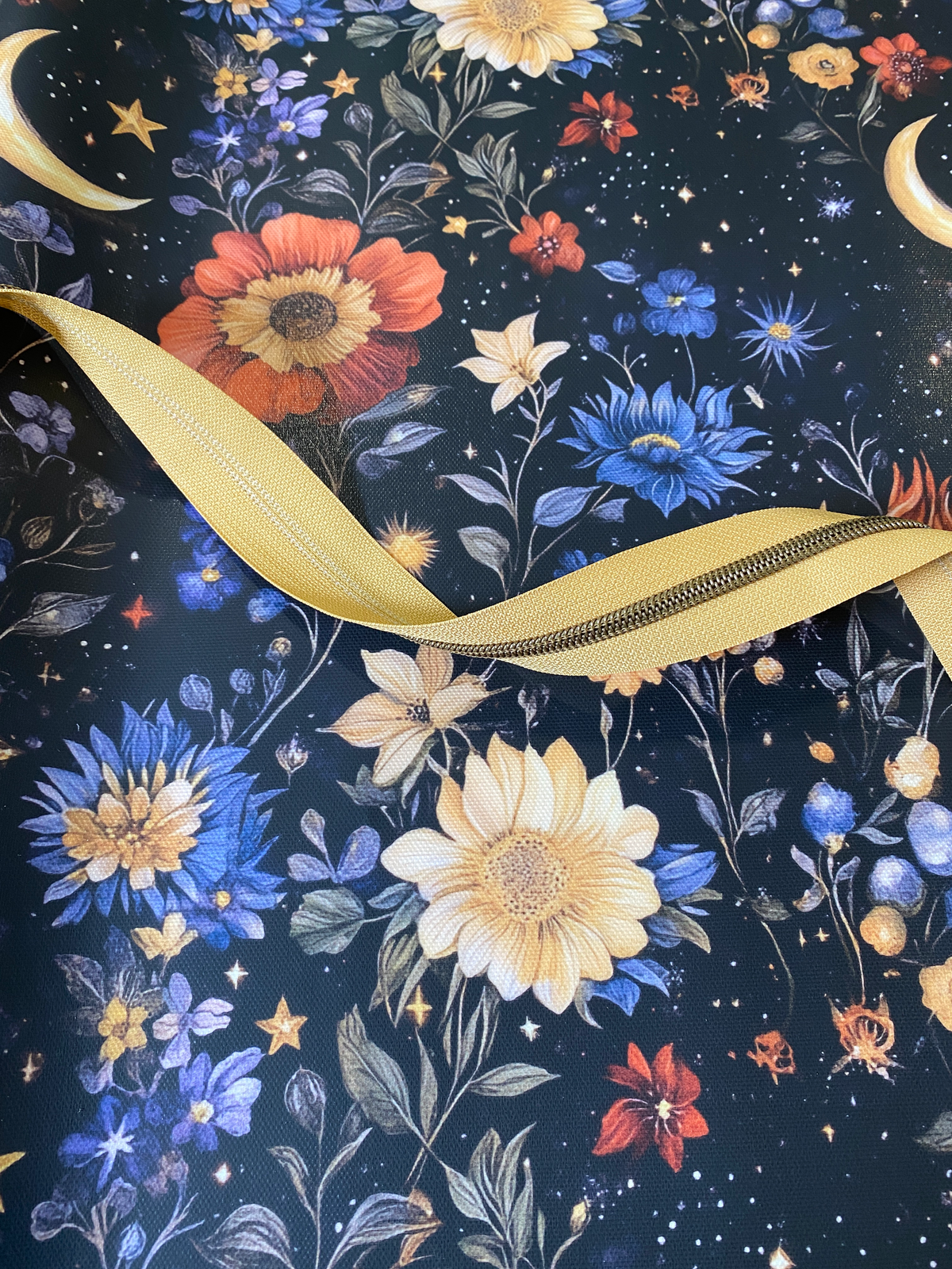 Printed Waterproof Canvas - Midnight Blooms