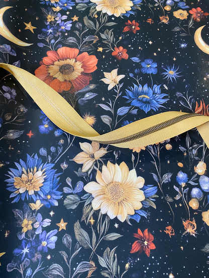Printed Waterproof Canvas - Midnight Blooms
