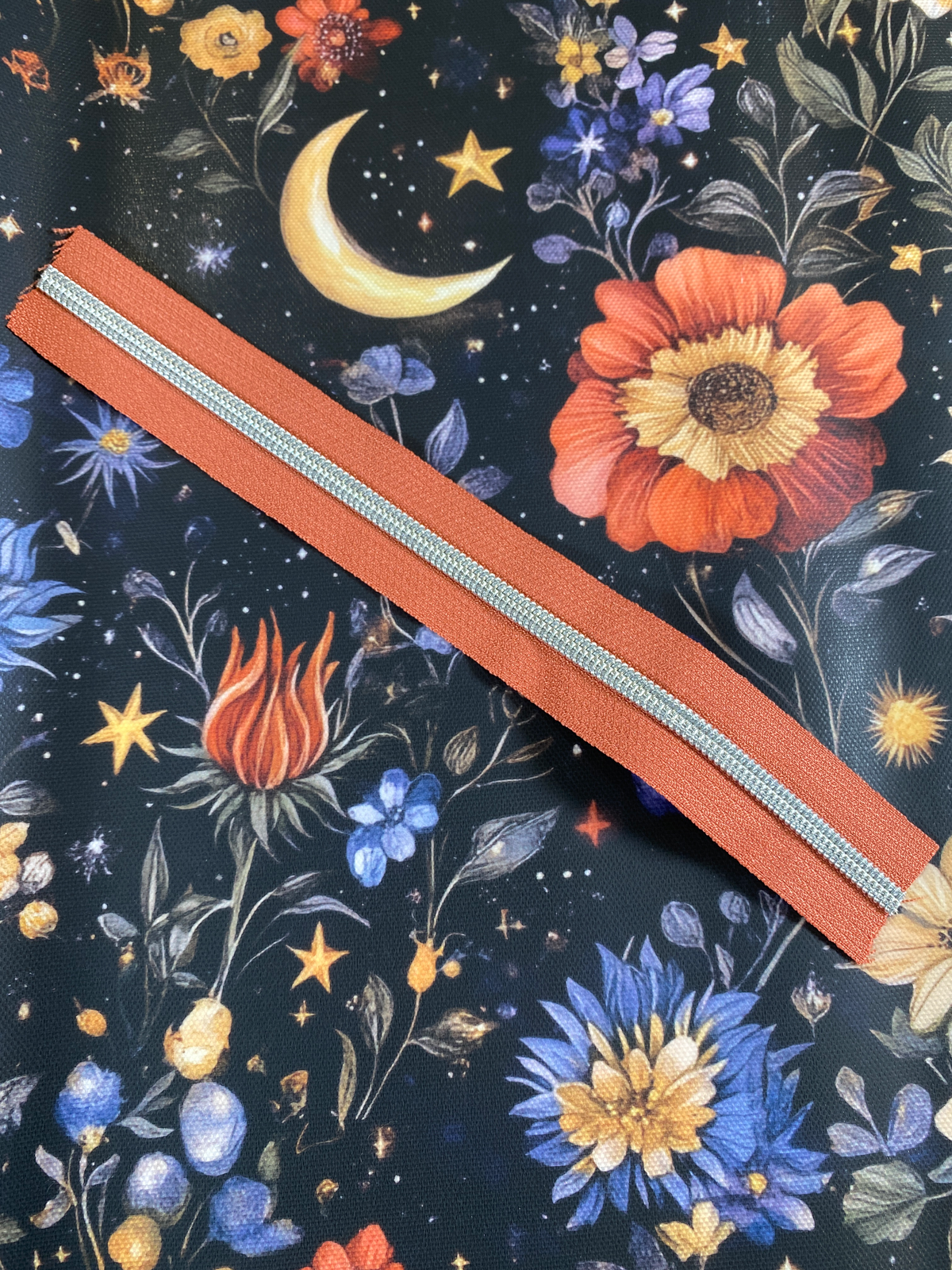 Printed Waterproof Canvas - Midnight Blooms
