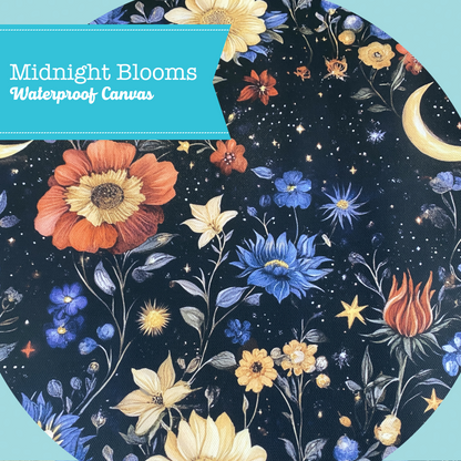 Printed Waterproof Canvas - Midnight Blooms
