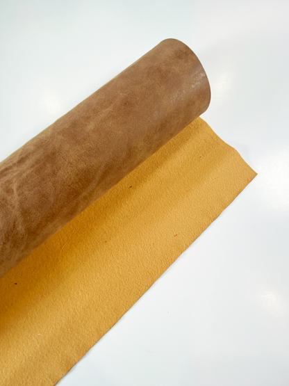 DISTRESSED Faux Suede - Milk Chocolate