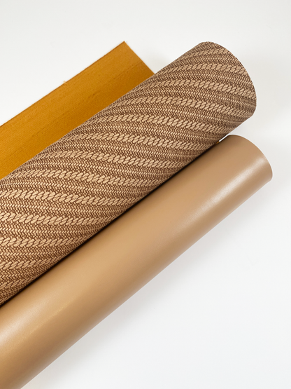 SOLID Faux Leather - Milk Chocolate