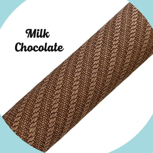 KNIT Faux Leather - Milk Chocolate