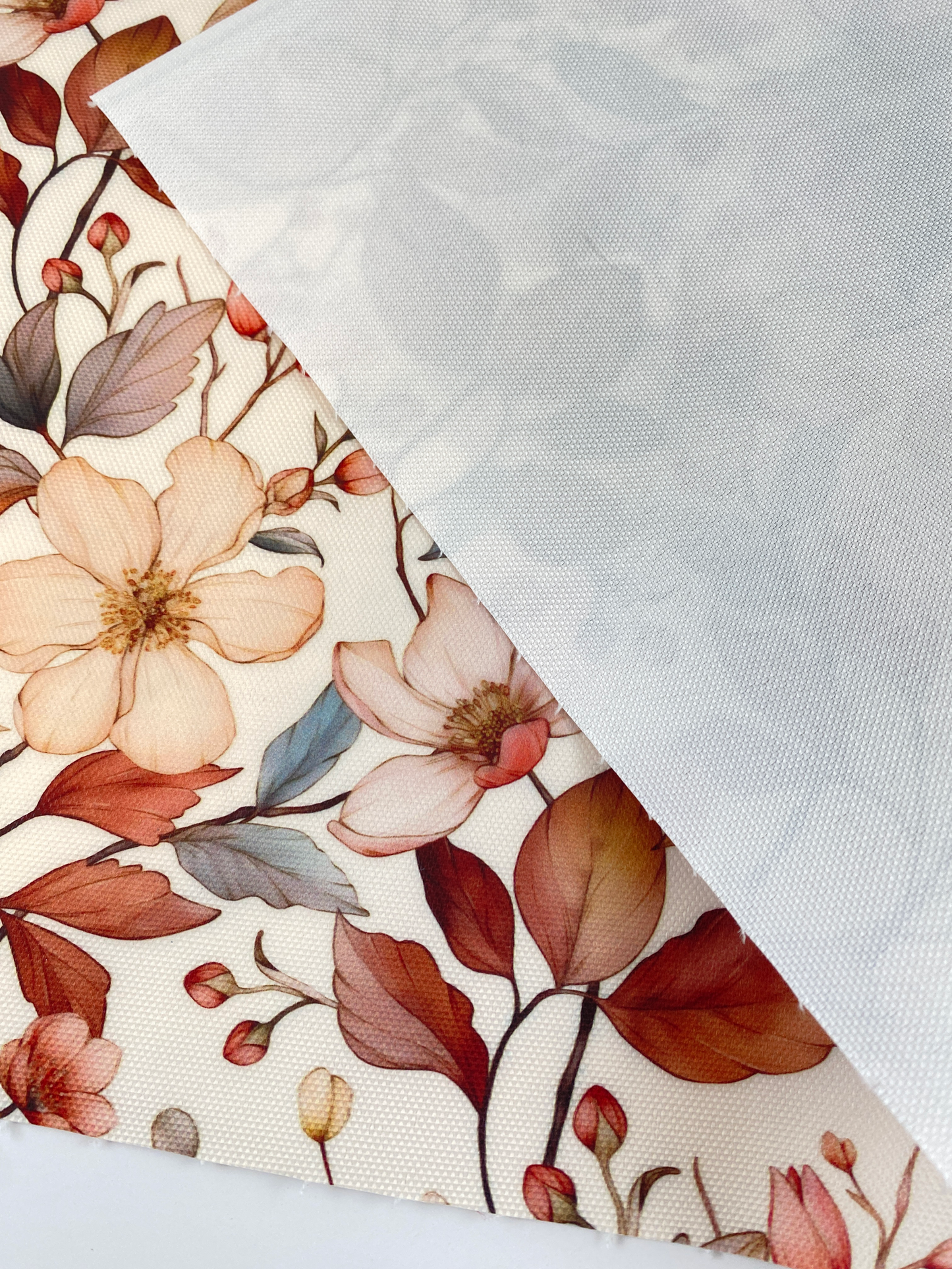 Printed Waterproof Canvas - Neutral Floral