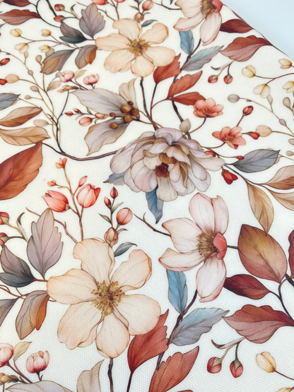 Printed Waterproof Canvas - Neutral Floral