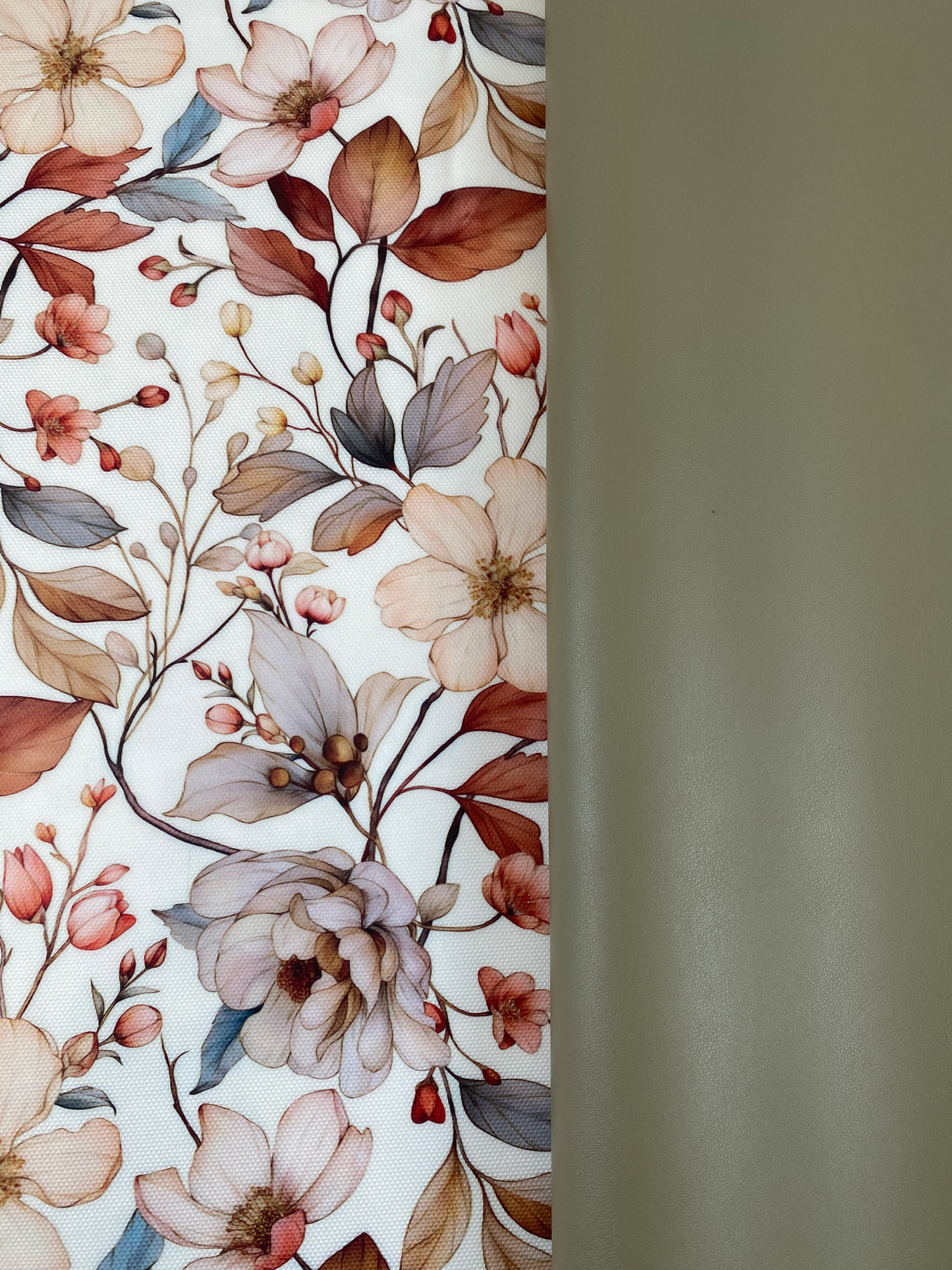 Printed Waterproof Canvas - Neutral Floral