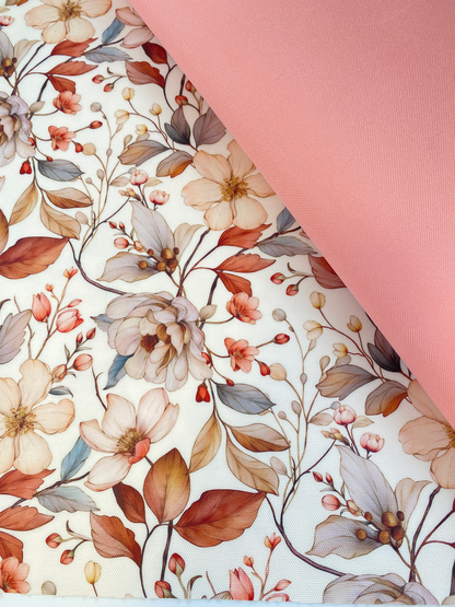 Printed Waterproof Canvas - Neutral Floral