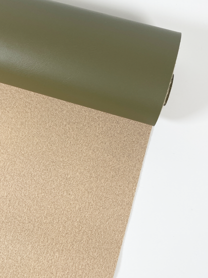 SOLID Faux Leather - Olive