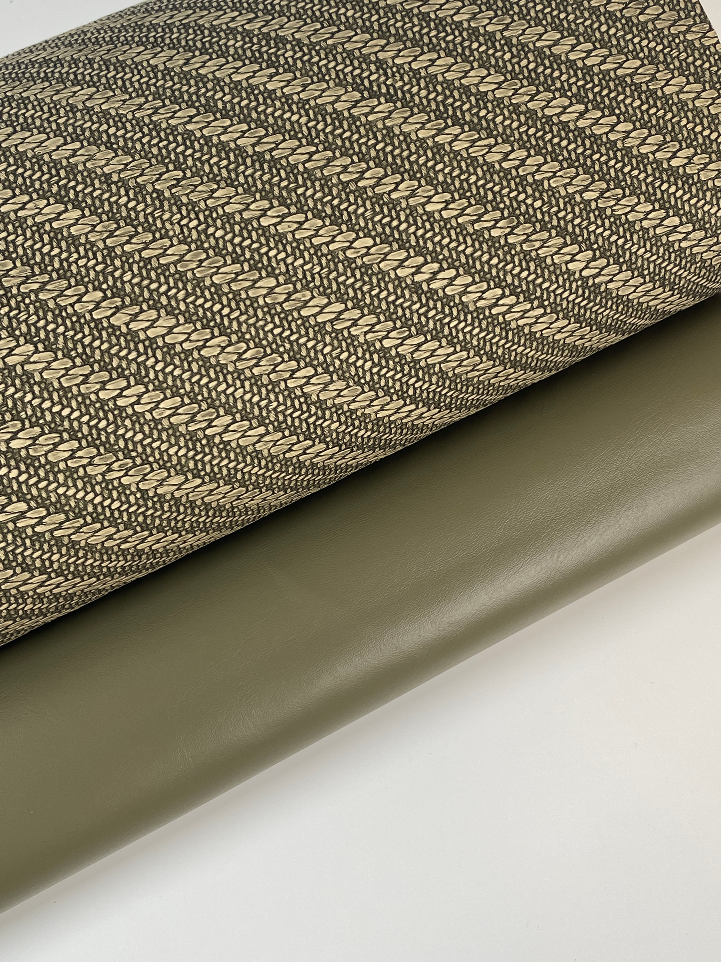 SOLID Faux Leather - Olive