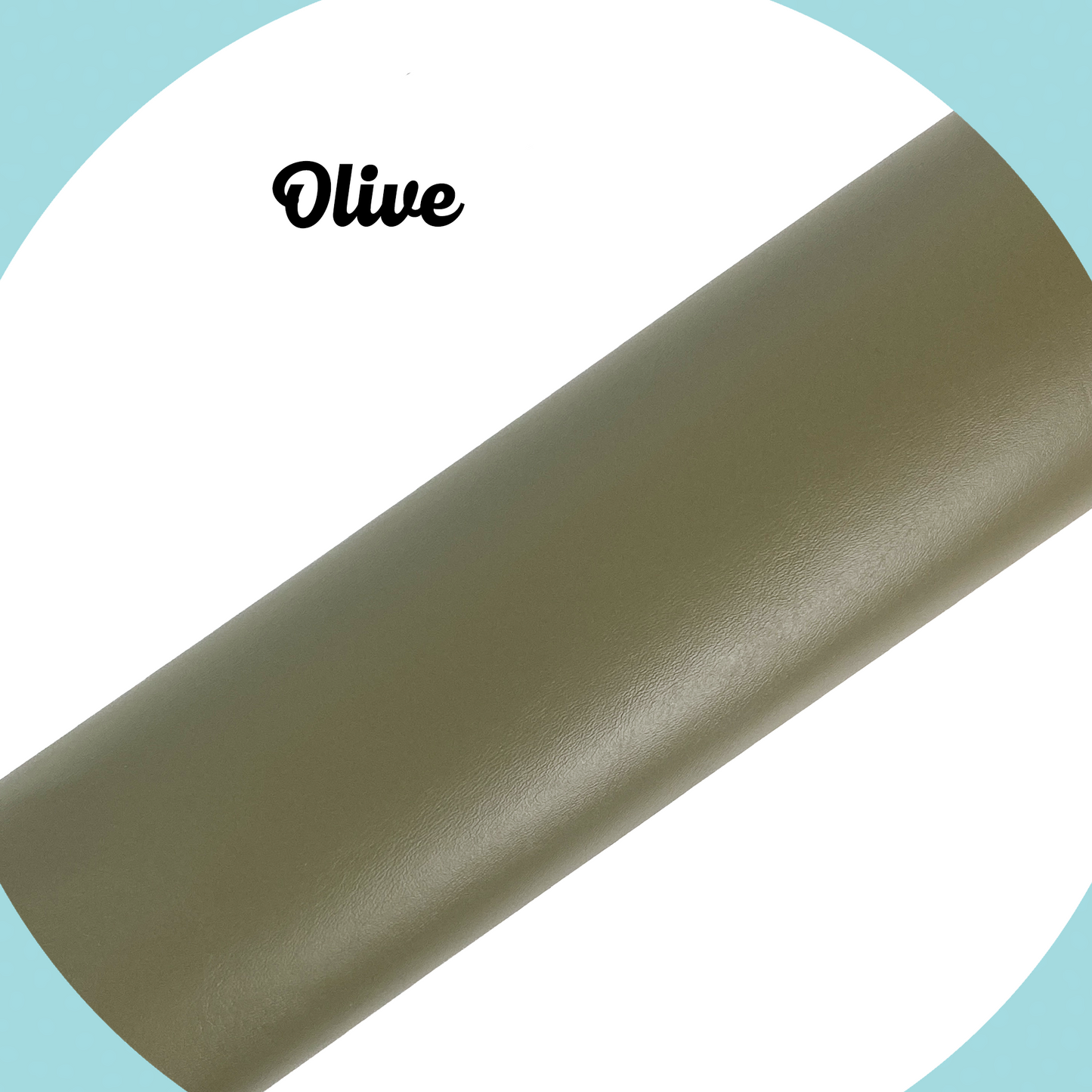 SOLID Faux Leather - Olive
