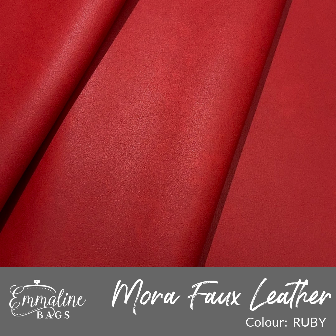 MORA Faux Leather - Ruby
