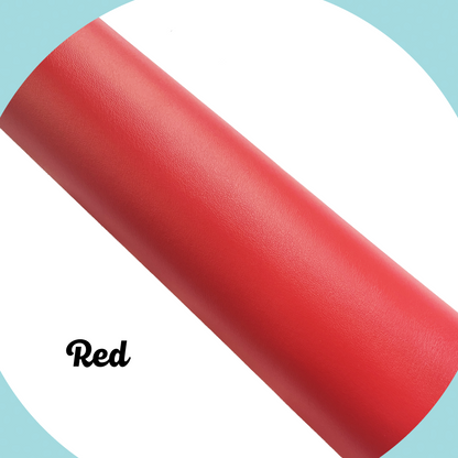 SOLID Faux Leather - Red