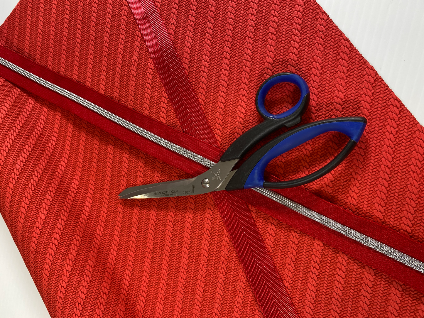 KNIT Faux Leather - Red