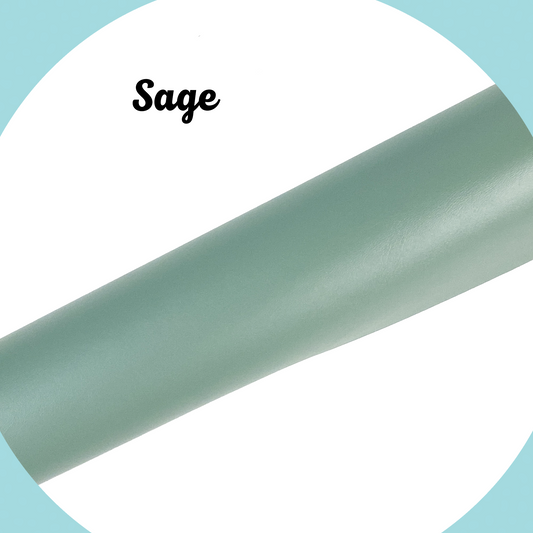 SOLID Faux Leather - Sage