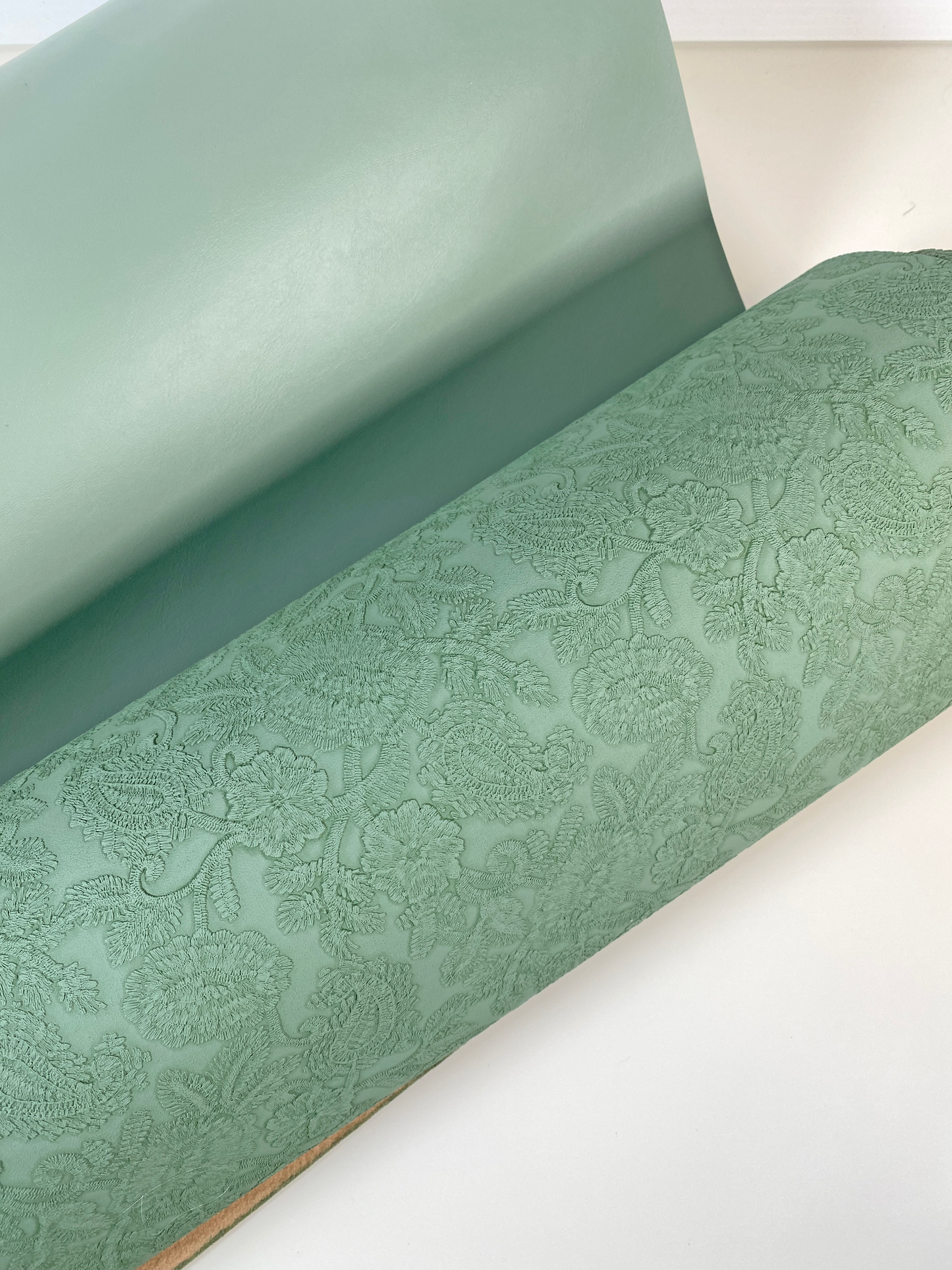 SOLID Faux Leather - Sage