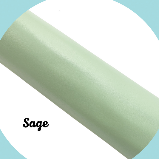 SOLID Faux Leather - Sage