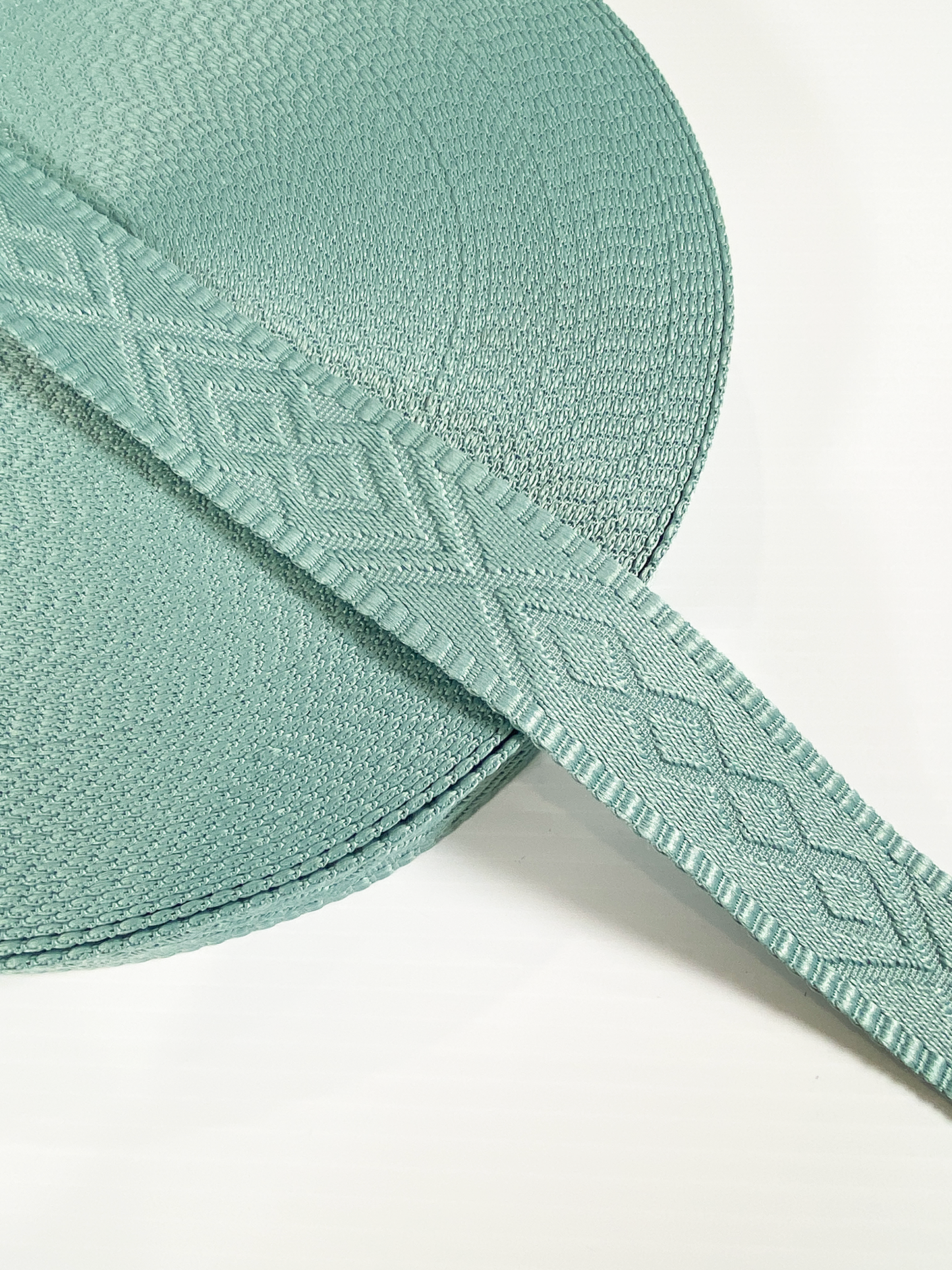 Knit Jacquard Webbing - SEAFOAM - 1.5" wide