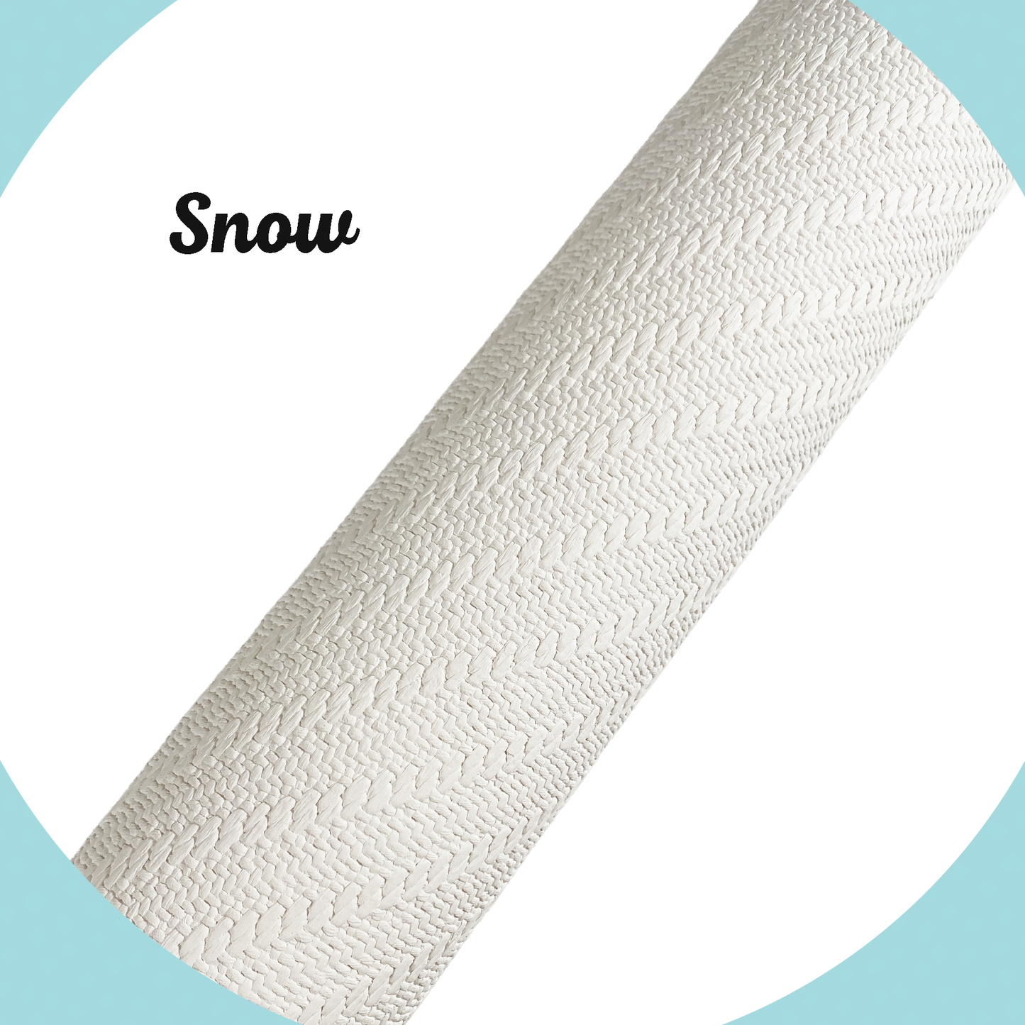 KNIT Faux Leather - Snow