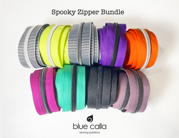 #5 Metallic Nylon Coil Zipper tape - Spooky Bundle
