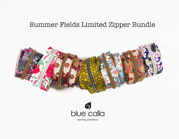 #5 Metallic Nylon Coil Zipper tape - Limited Edition Bundle : Summer Fields