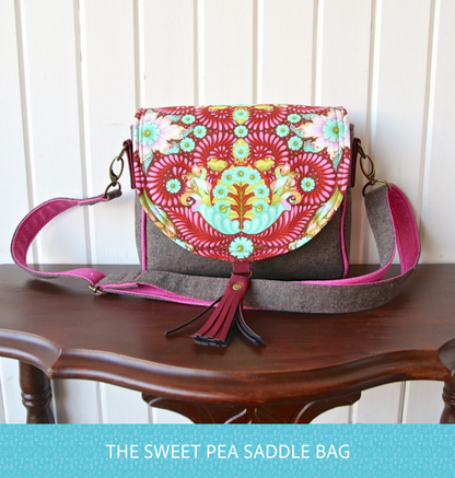 FREE The Sweet Pea Saddle Bag - PDF Sewing Pattern