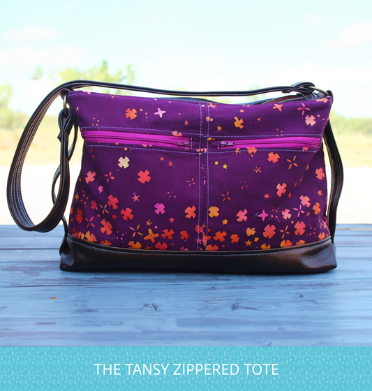 The Tansy Zippered Tote - PDF Sewing Pattern