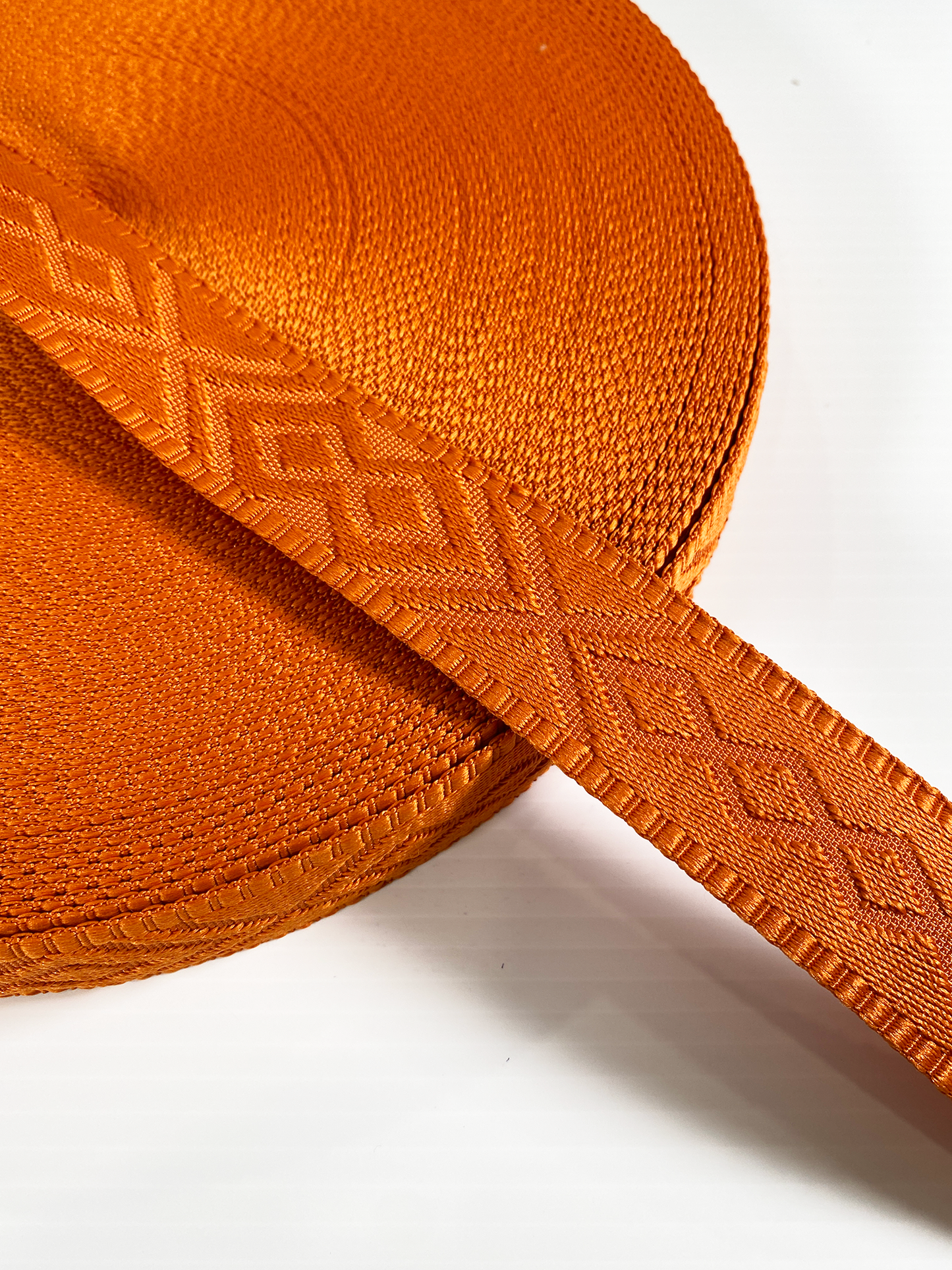 Knit Jacquard Webbing - TERRA COTTA - 1.5" wide