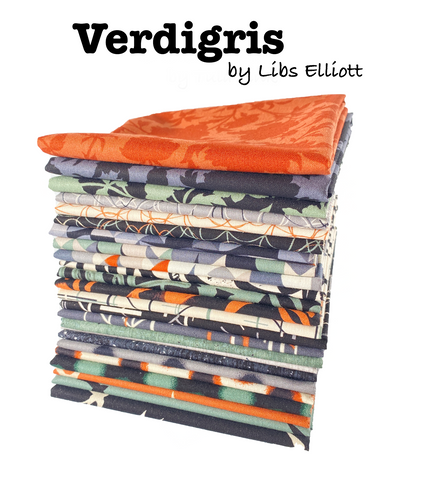 Fat Quarter Bundle of Verdigris by Libs Elliott