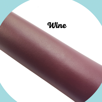 SOLID Faux Leather - Wine